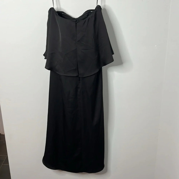 BHLDN Kelly Black Tulip Hem Strapless Midi Dress - Picture 7 of 8
